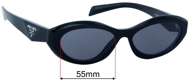 Prada SPR26Z 55mm Replacement Lenses by Sunglass Fix™